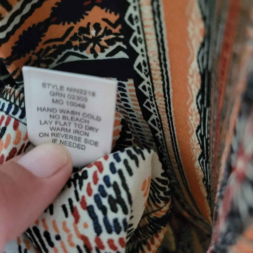 Valerie's Stevens mixed media patterned peasant blouse size xl - Image 8