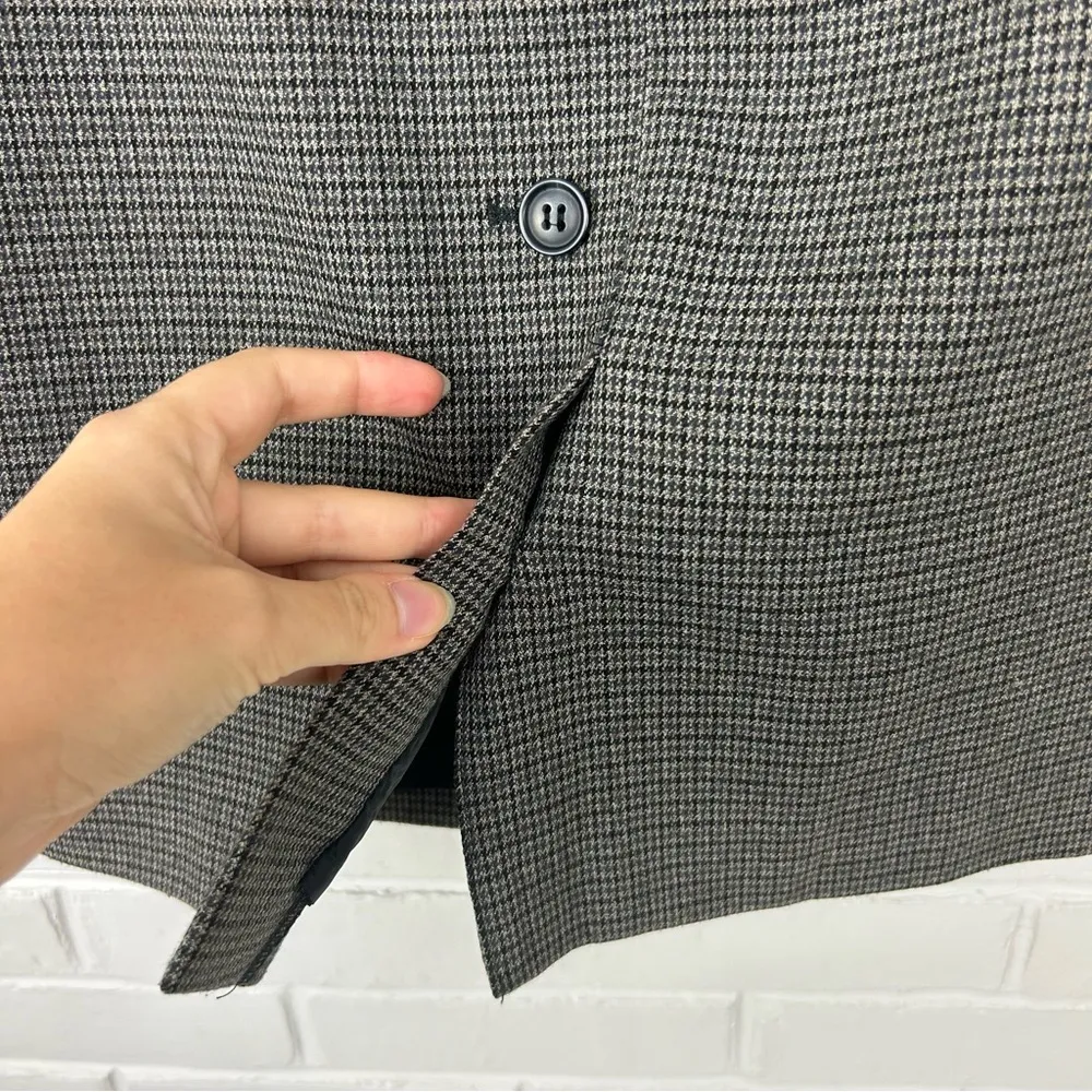 H&M Plaid Houndstooth Knit Button Front Pencil Skirt Size 10 - Image 9