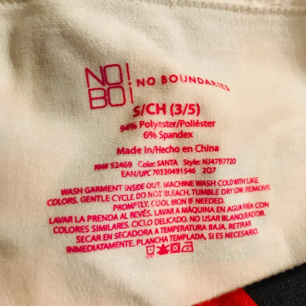 Santa Christmas Holiday leggings polyester spandex blend size small juniors - Image 4