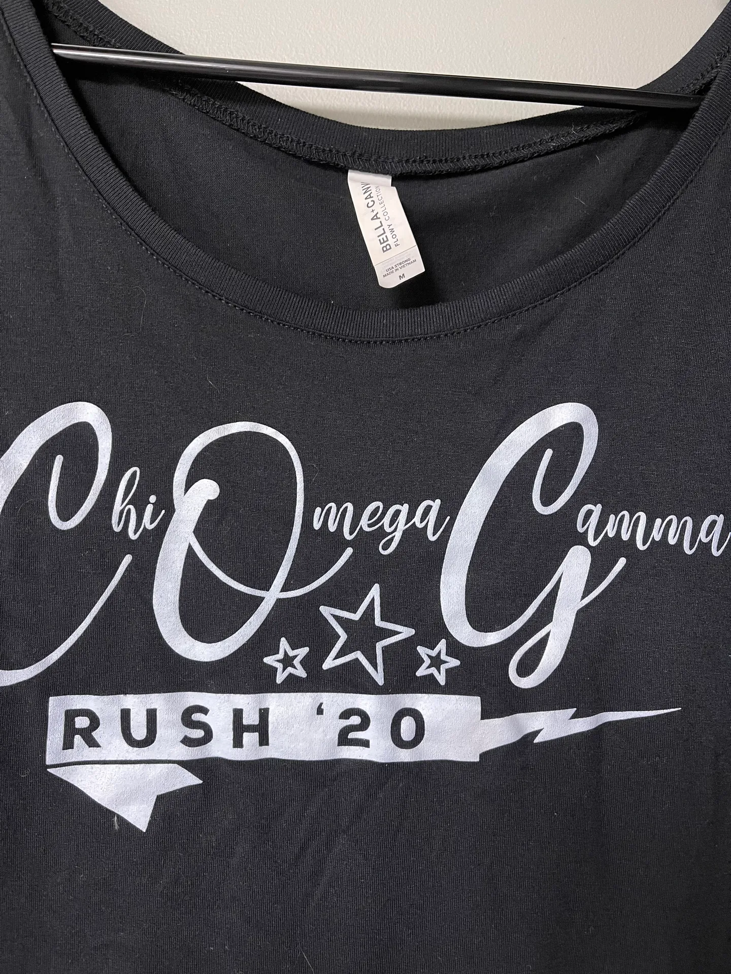 Chi Omega Gamma Rush Tee Size M - Image 3