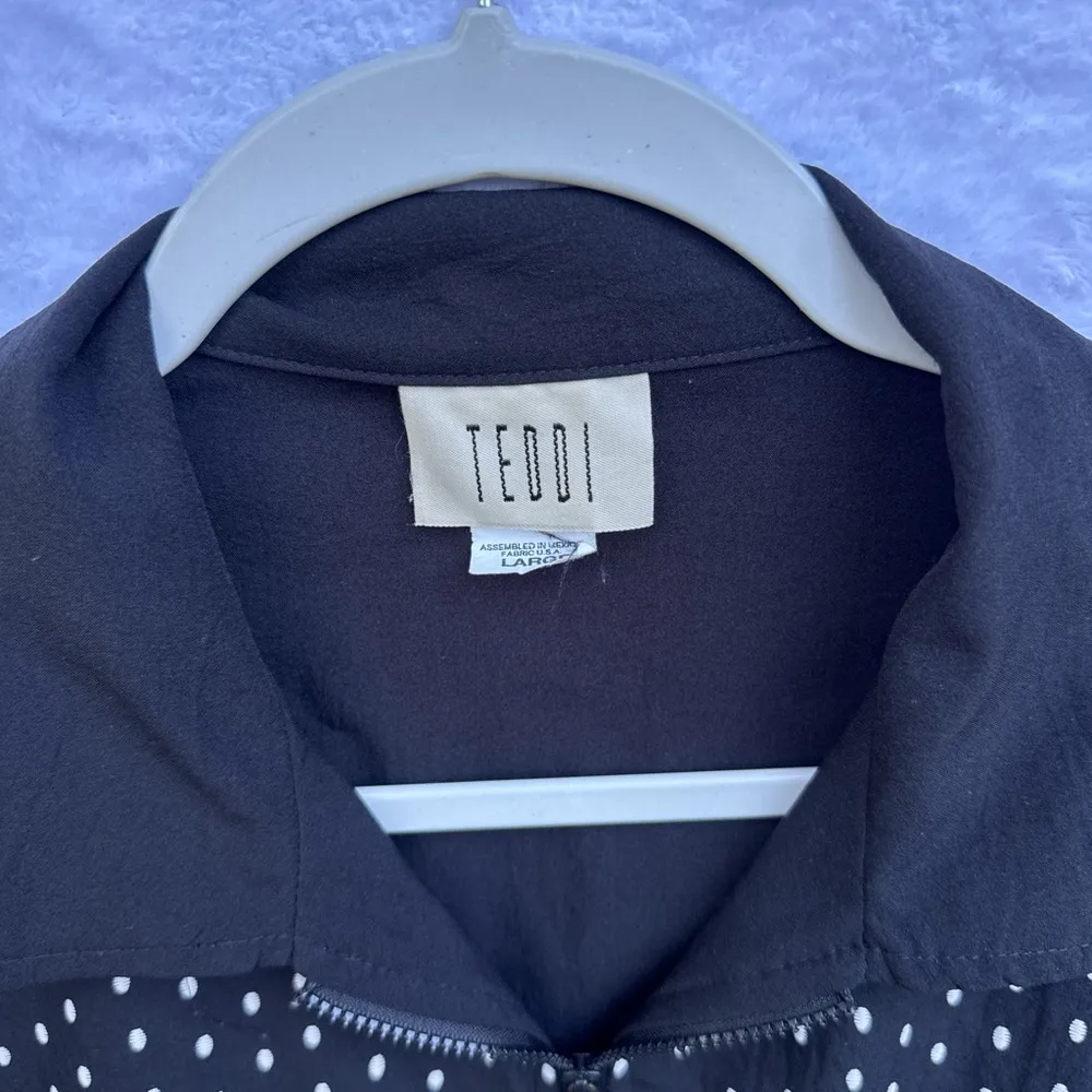 Vintage Teddi Black Jacket with White Dots Size undefined - Image 2