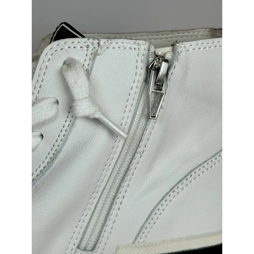 Dolce Vita Women's Zohara Size 7 White Casual Sneakers Leather Zipper EUC - Image 8