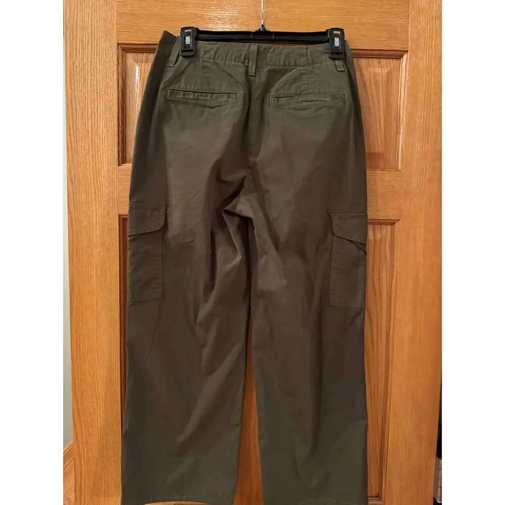 L'AGENCE Women's Zoella High-Rise Stretch Cotton Crop Cargo Pants (New) - Image 6