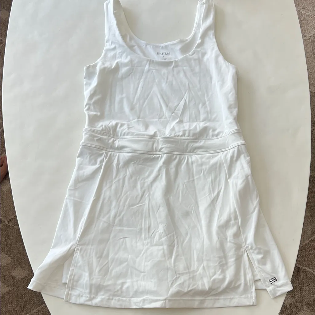 Splits59 Martina Rigor White Court Activewear Mini Dress Small $168 - Image 4