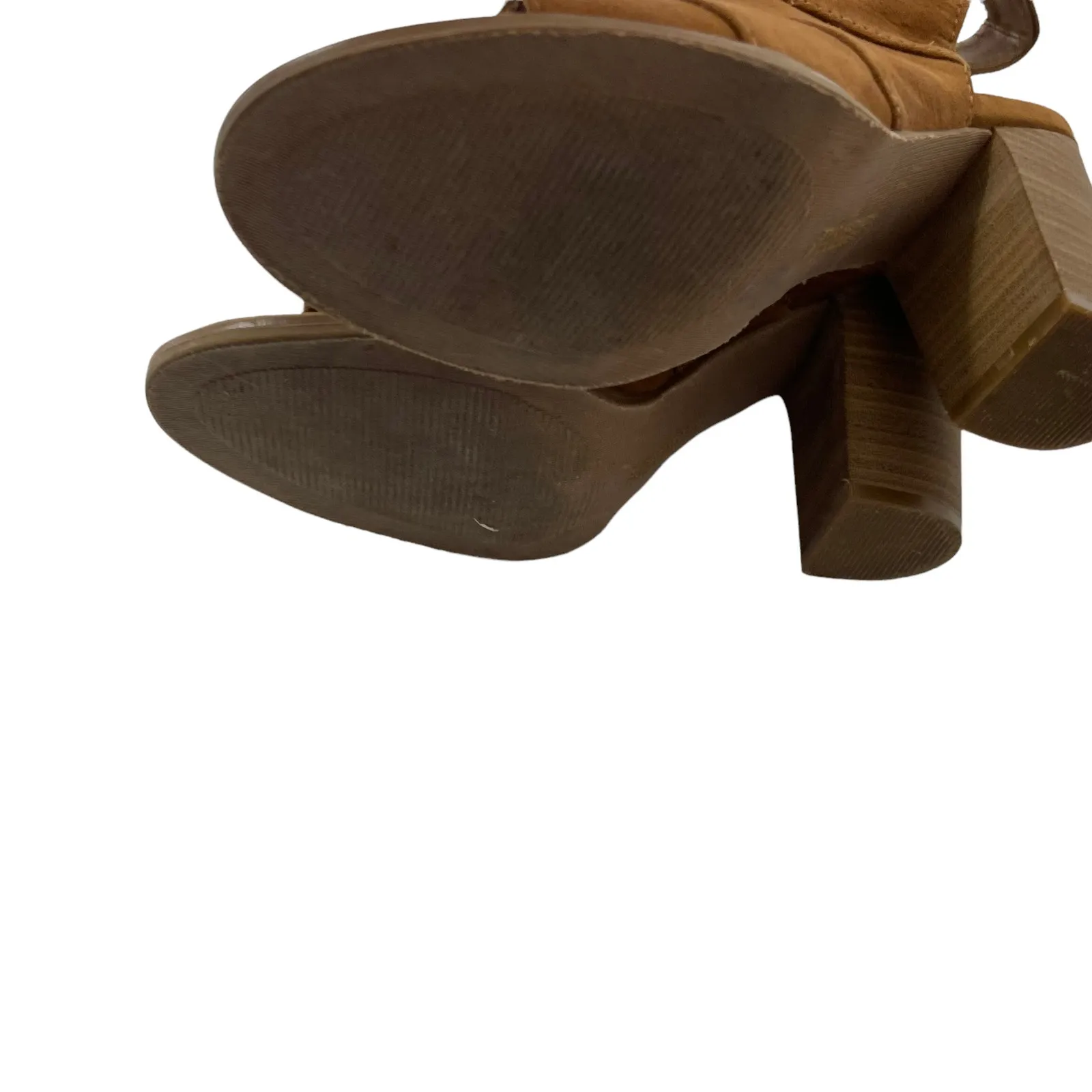 Kenneth‎ Cole Reaction Size 7 Brown Leather Lace Up Tie Chunky Heels - Image 8