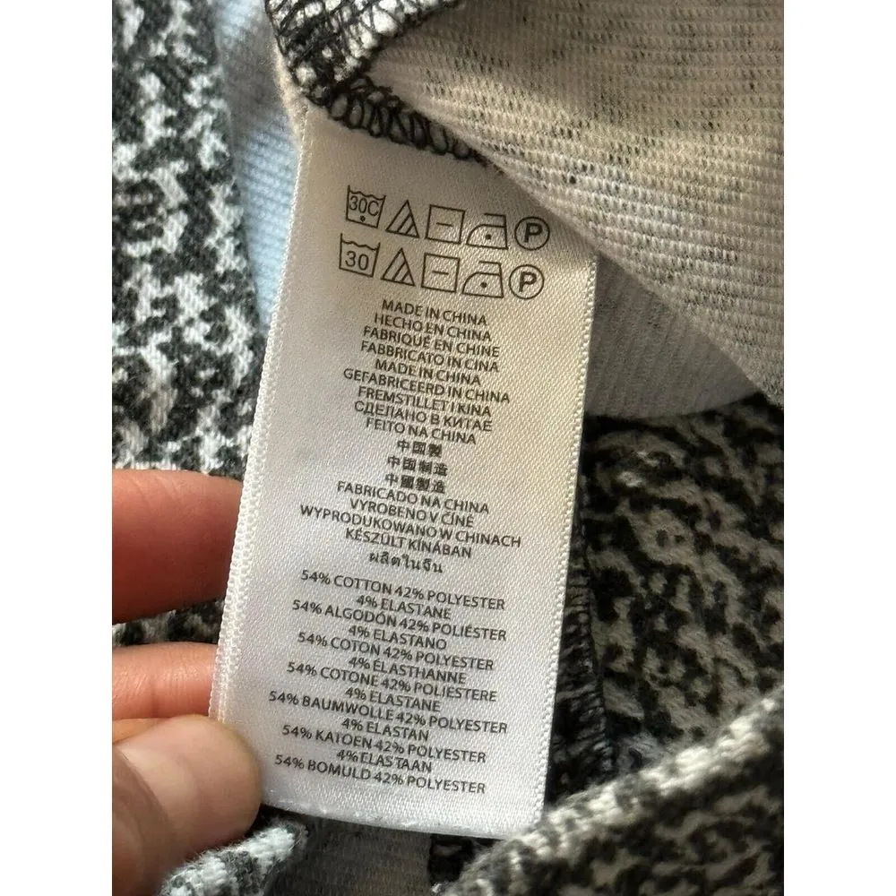 Michael Kors Women's Black White Pull‎ On Pants Size X-Large - Image 7