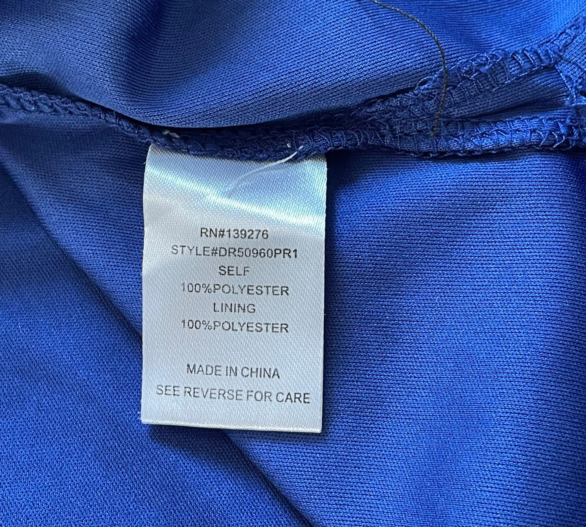 DR2 Royal Blue Dress Shirt Size M - Image 12