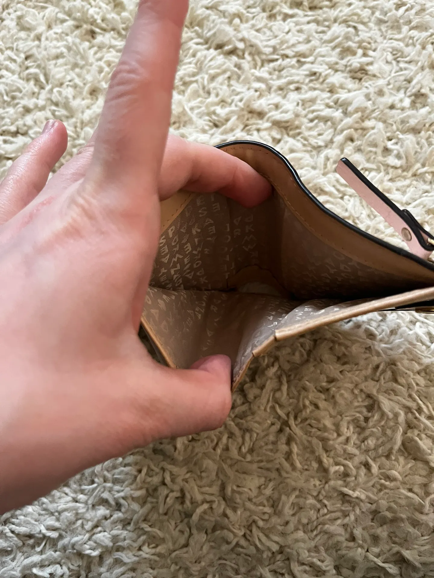 Kate Spade serenade pink ostrich mini wallet - Image 4