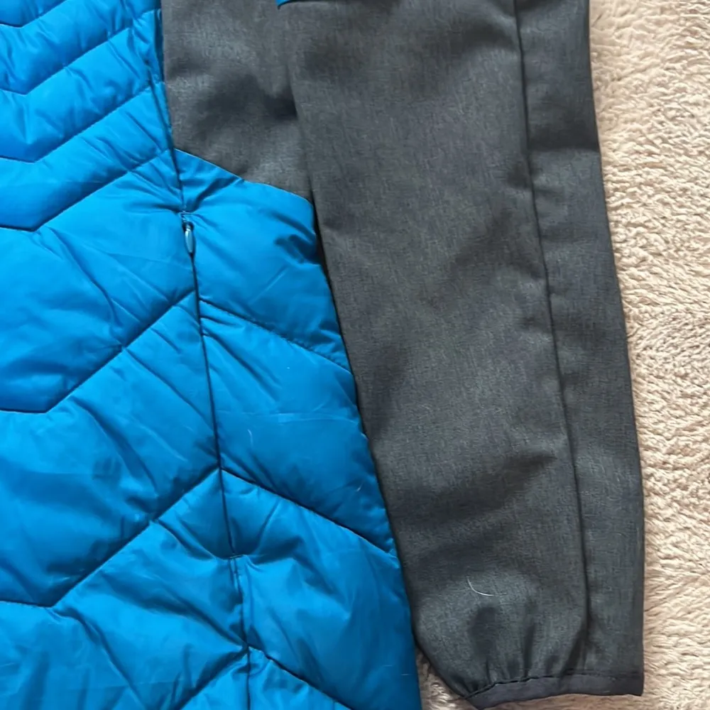 Columbia Termal Coil mid length coat Teal blue w/gray sleeves/side detail Size M - Image 5