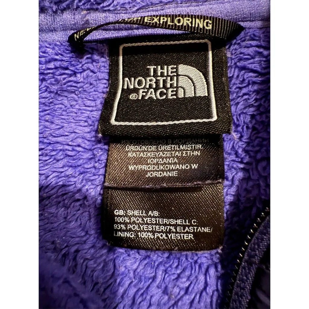 The North Face Women's Purple Fleece Hoodie Jacket Size M - Image 7