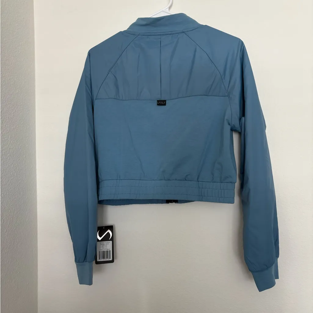 NWT TLF Apparel Athletic Maddox Blue Womens Full Zip Jacket Crop size M Size M - Image 5