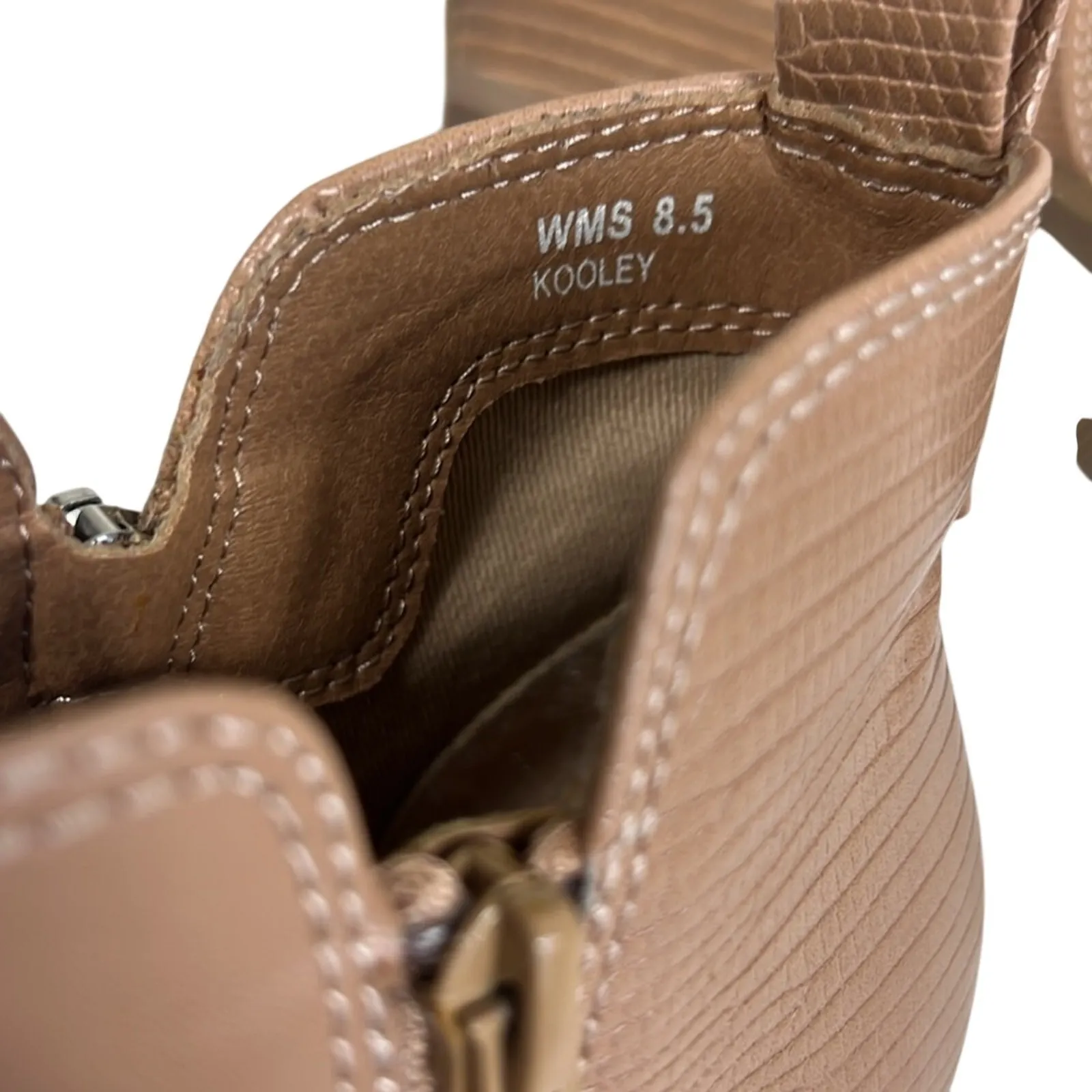 Dolce Vita Kooley Ankle Boots Womens 8.5 Tan Faux Leather Pointed Toe Western Size 7.5 - Image 7