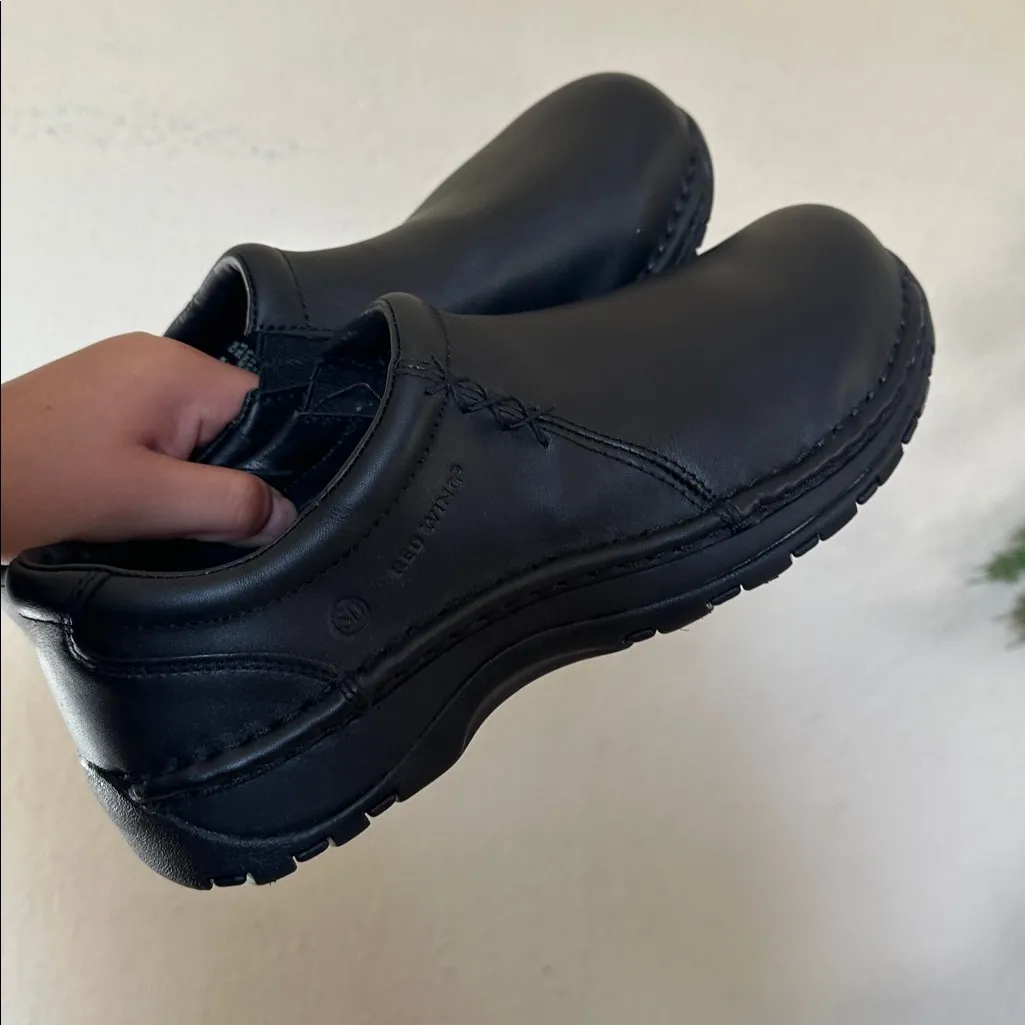 Red Wing 2321 Leather Aluminum Toe Slip Resistant Work Shoes Sz 10 Black Women - Image 3