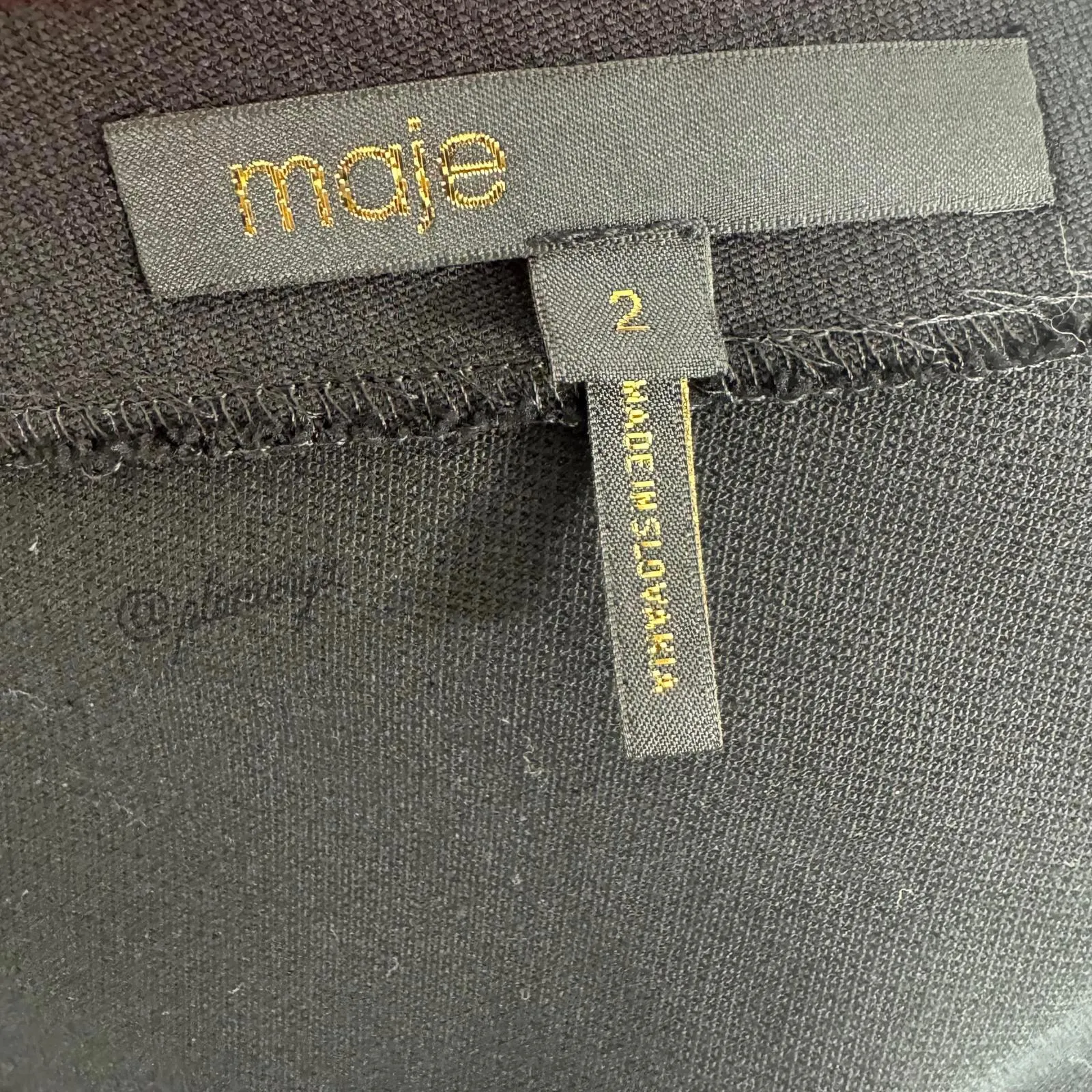 Maje Paris Rimbo One Shoulder Mini Dress Size 2 - Image 6