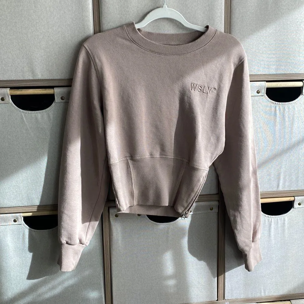 WSLY beige organic cotton sweatshirt Tan - Image 3