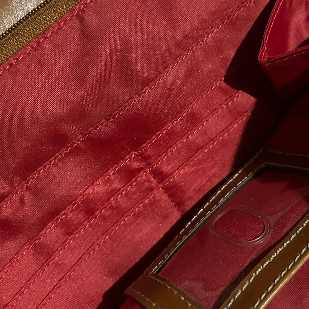 Vintage Leather Nine West Crossbody Bag Purse - Image 9