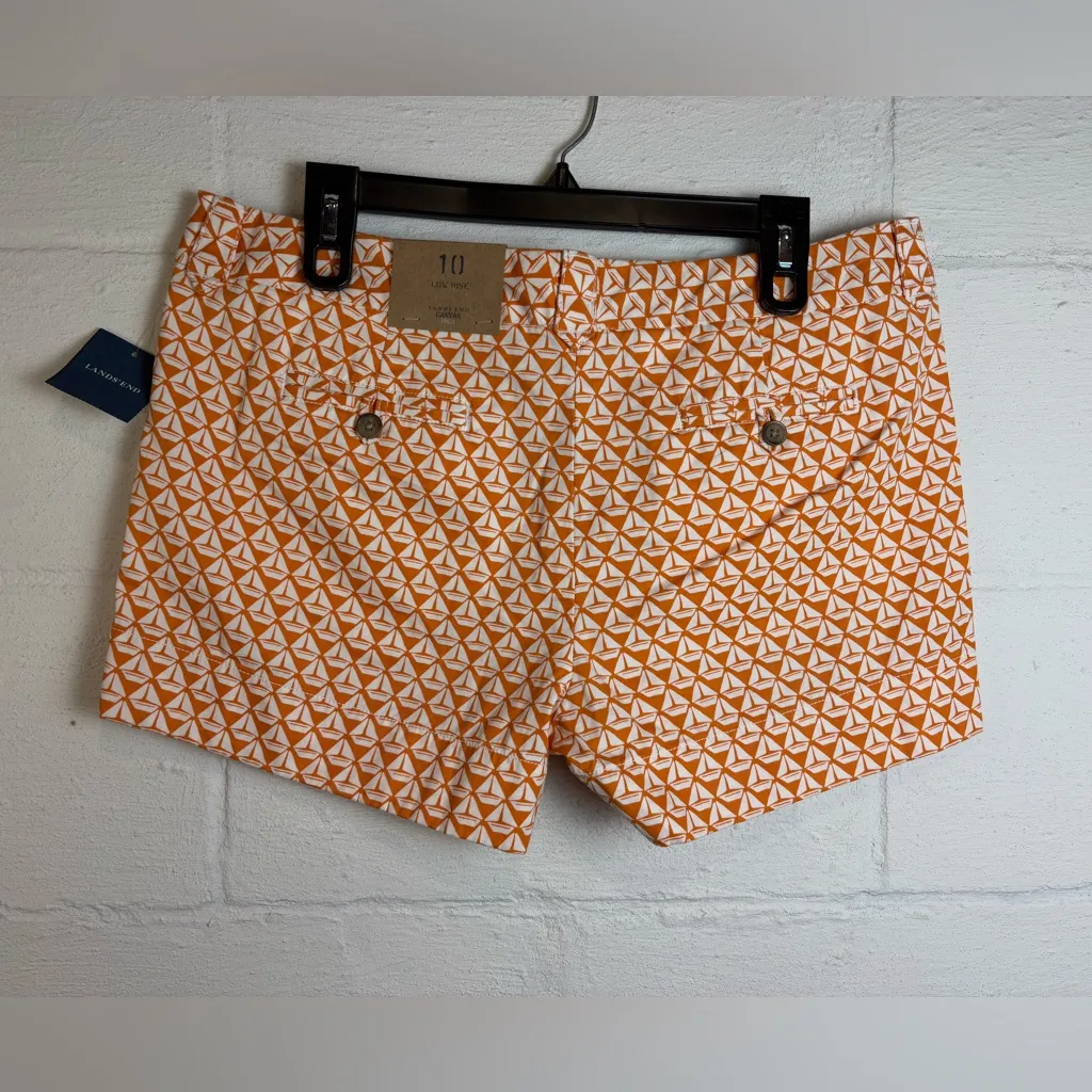 NWT Lands End Canvas Sailboat Woman’s Casual Summer Low Rise Cotton Shorts Sz 10 - Image 5