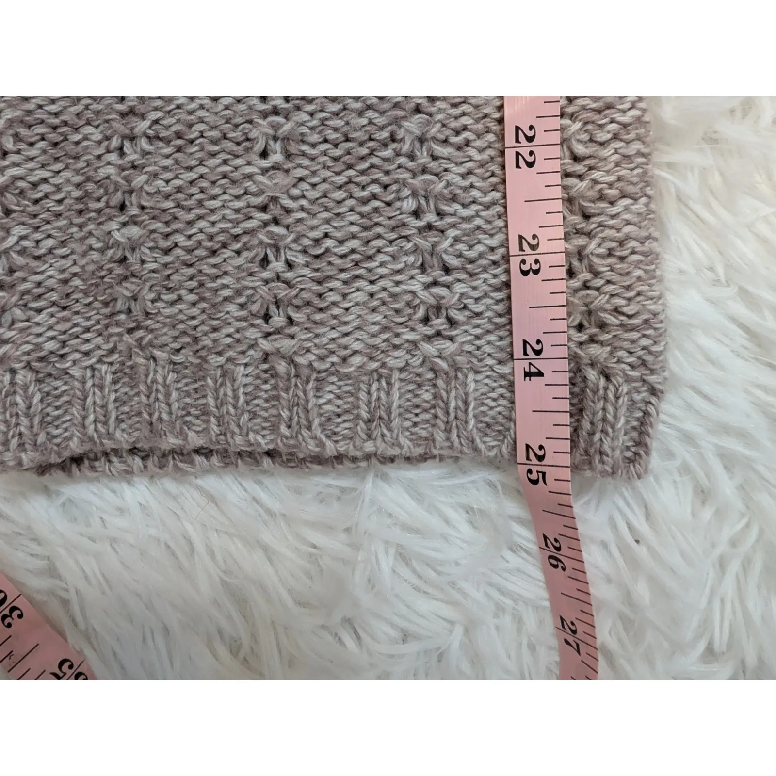 Y2K Cable Knit Cardigan Sweater Coat by It's Our Time Beige Medium - Image 8