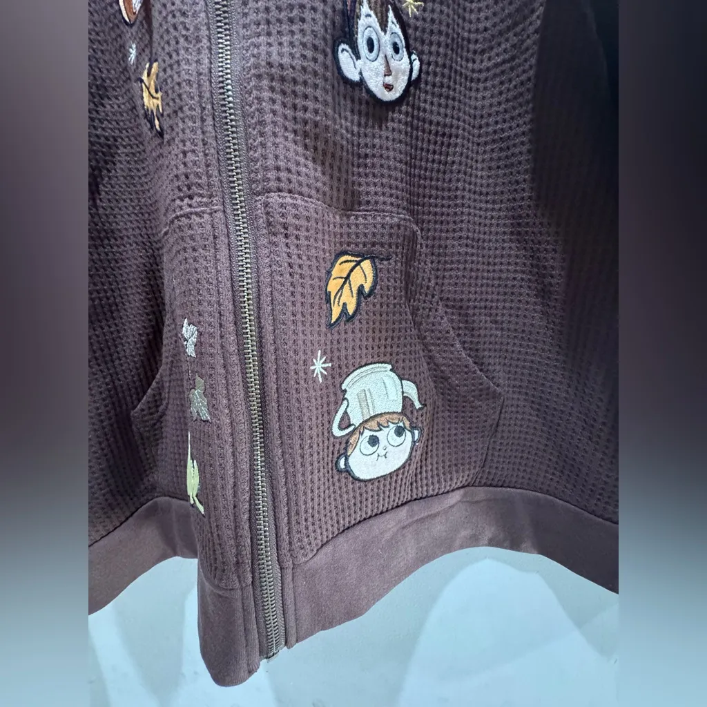 Cartoon Network Over The Garden Wall Fall Characters Icons Oversized Zip Sweater - Image 7