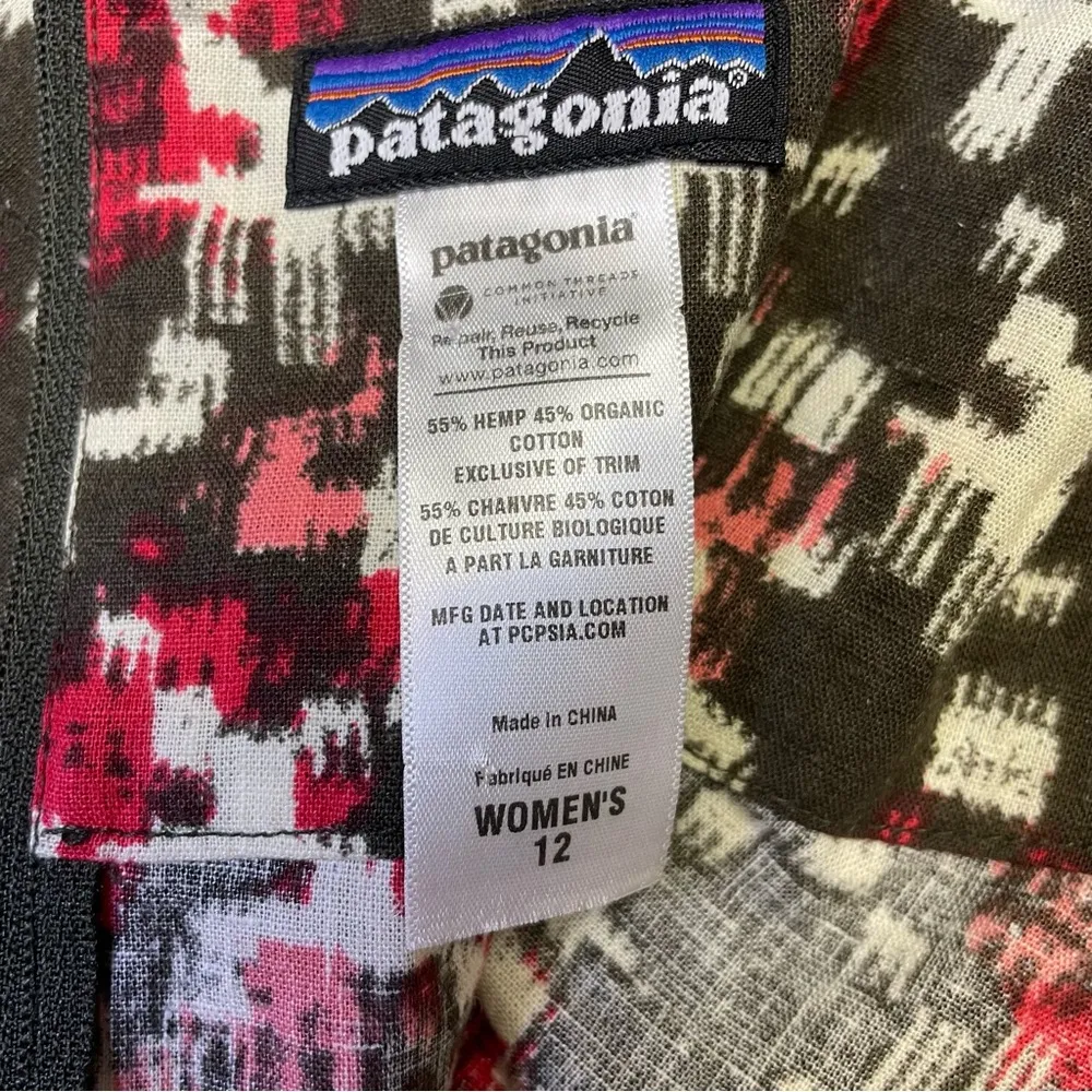 CLEARANCE Patagonia Tank Top Hemp/ Cotton Women's 12 Brown Pink White - Image 3