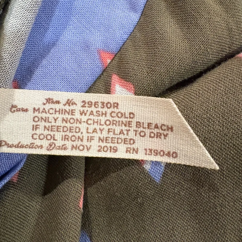 Matilda Jane Women's “Work of Art' Jumpsuit Green Floral diamond dots wide Leg - Image 8