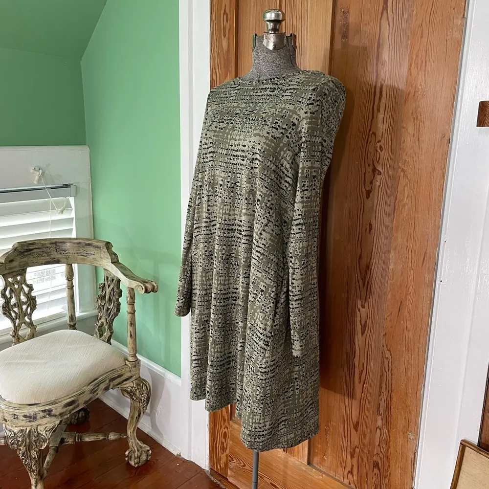 Pact Revival Organic Cotton Long Sleeve Sustainable Swing Dress - Image 5