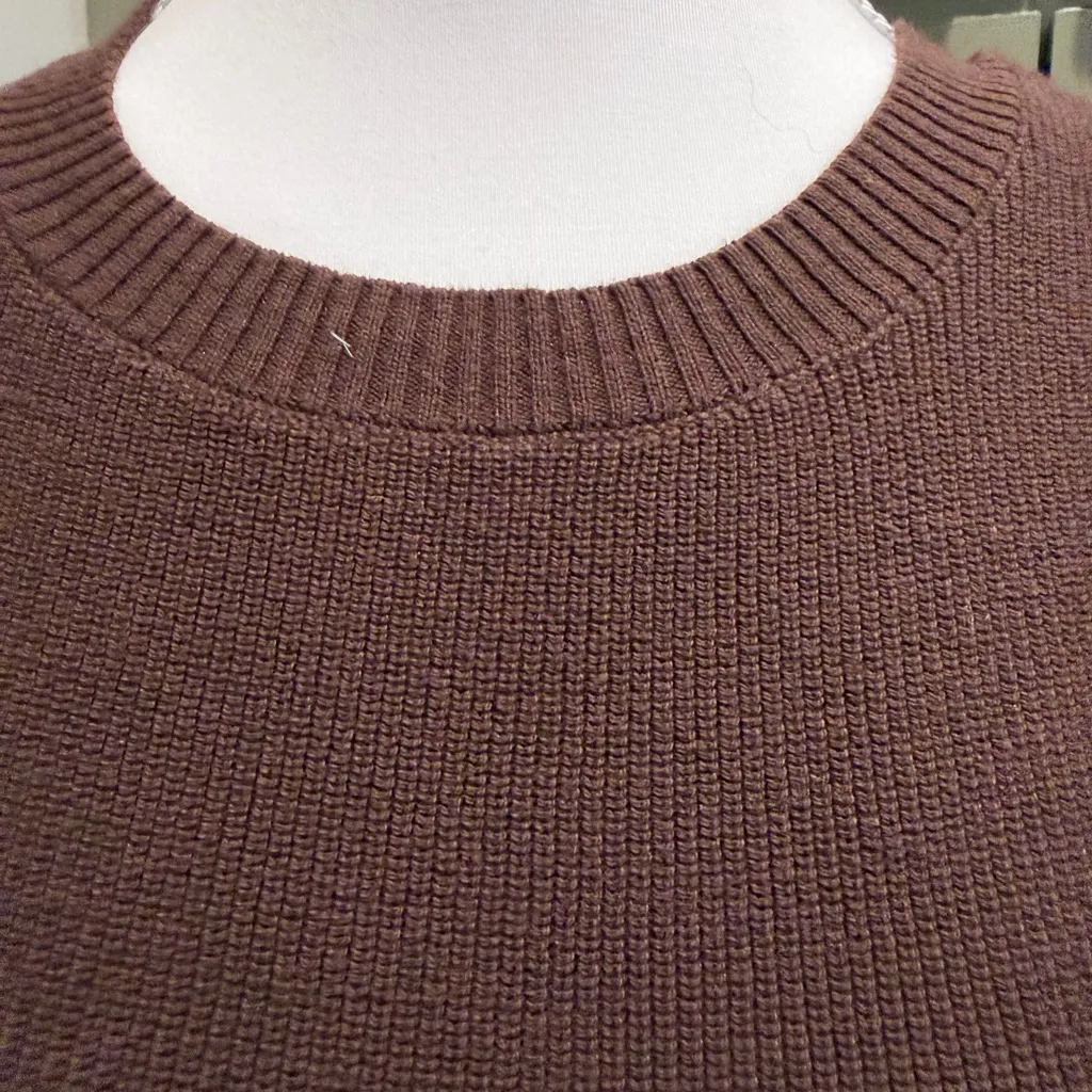 LOFT Chocolate Knit Cap Sleeve Top- Size XS - Image 8