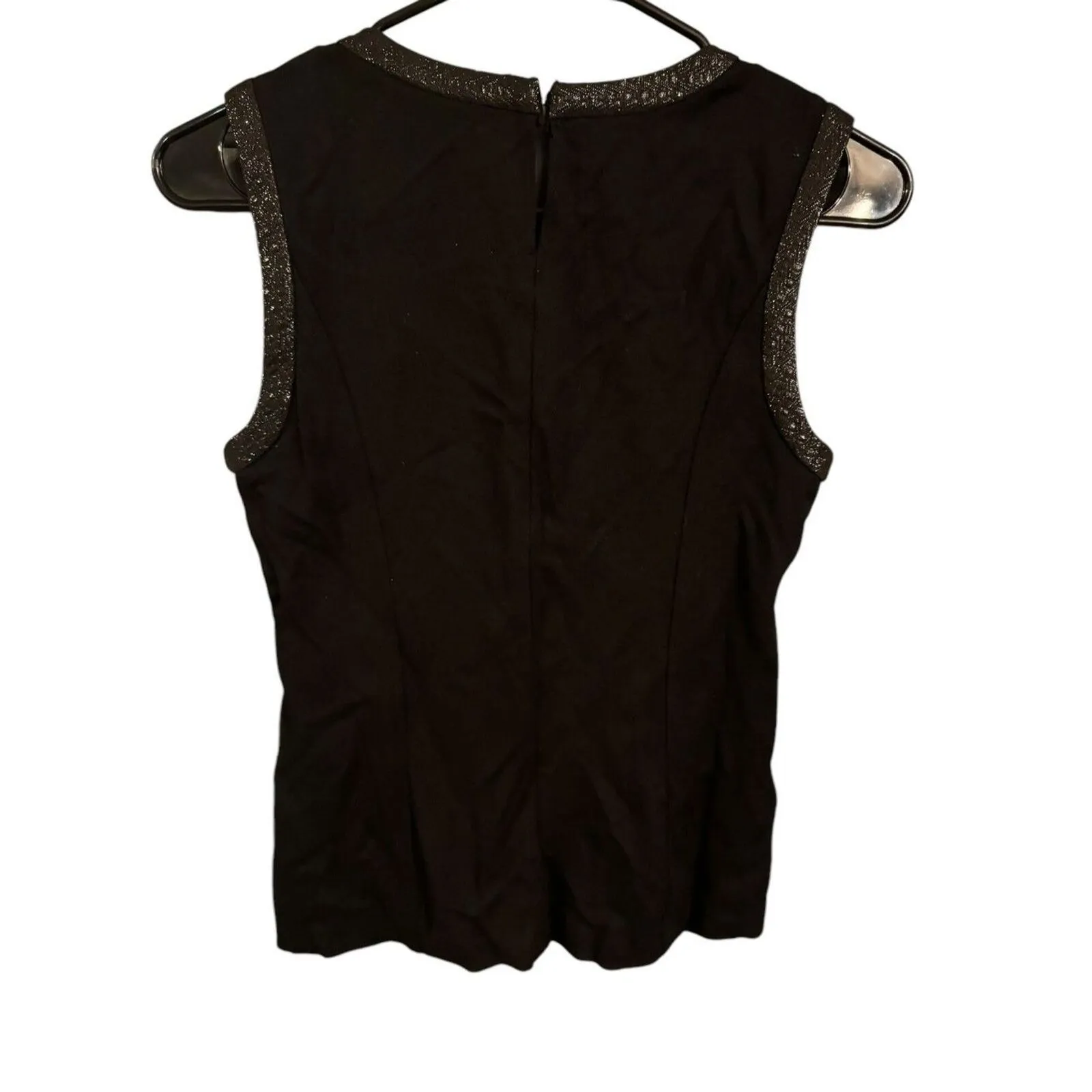 Yoana Baraschi Sexy Womens Black Zip Fitted Tank Top  Size XS - Image 2