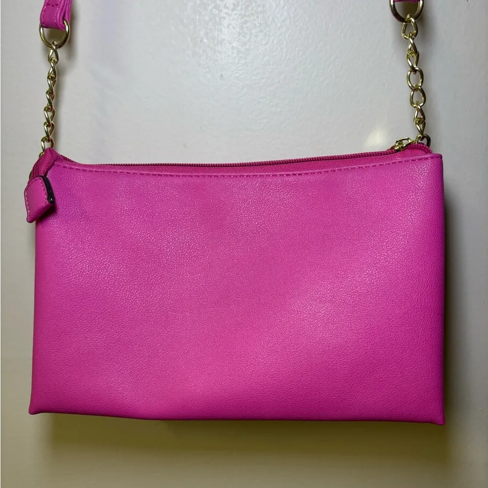 Juicy Couture Los Angeles Pink Crossbody Purse Chain Strap 6.5x10 - Image 3