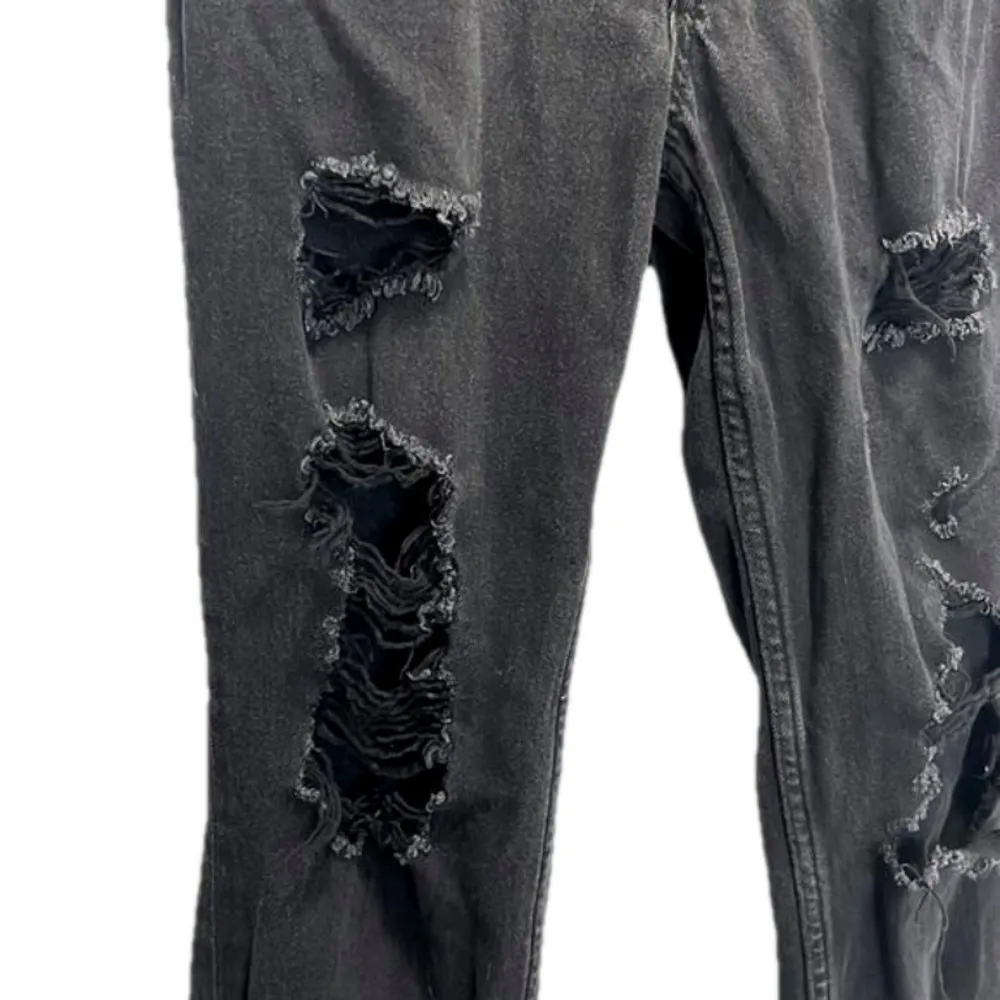 Distressed Mom Jeans 00 black distressed denim Aeropostale juniors denim jeans - Image 4