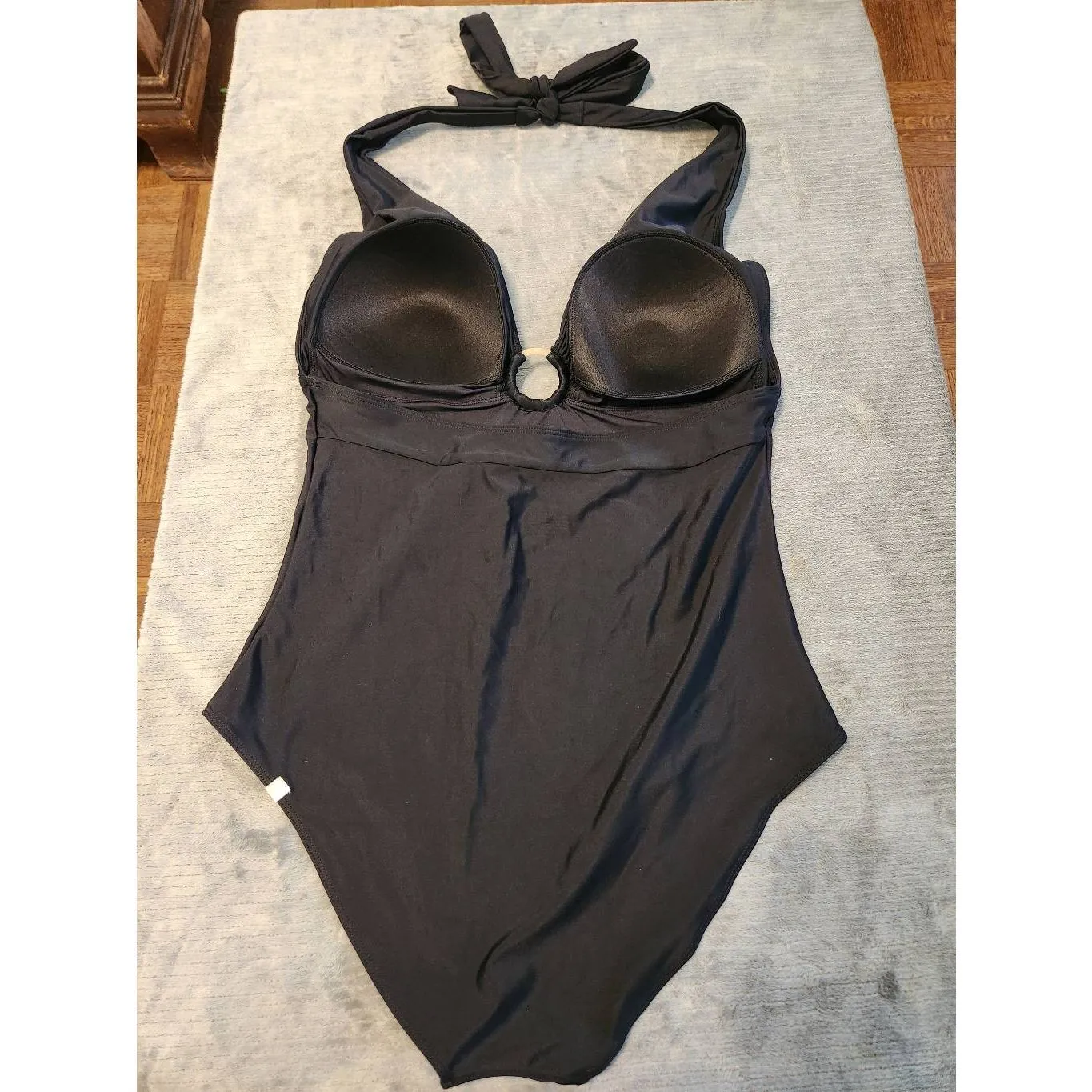 Summersalt The O Ring Reef One Piece Plunge Halter Black Swimsuit Size 14 - Image 2