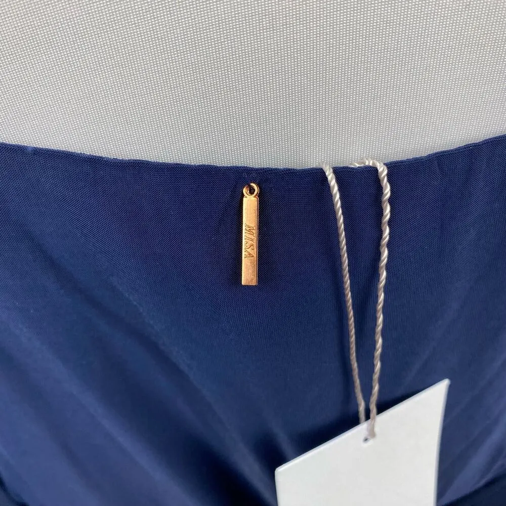 Misa Los Angeles Navy Veronkia Wrap Maxi Dress Small NEW - Image 7