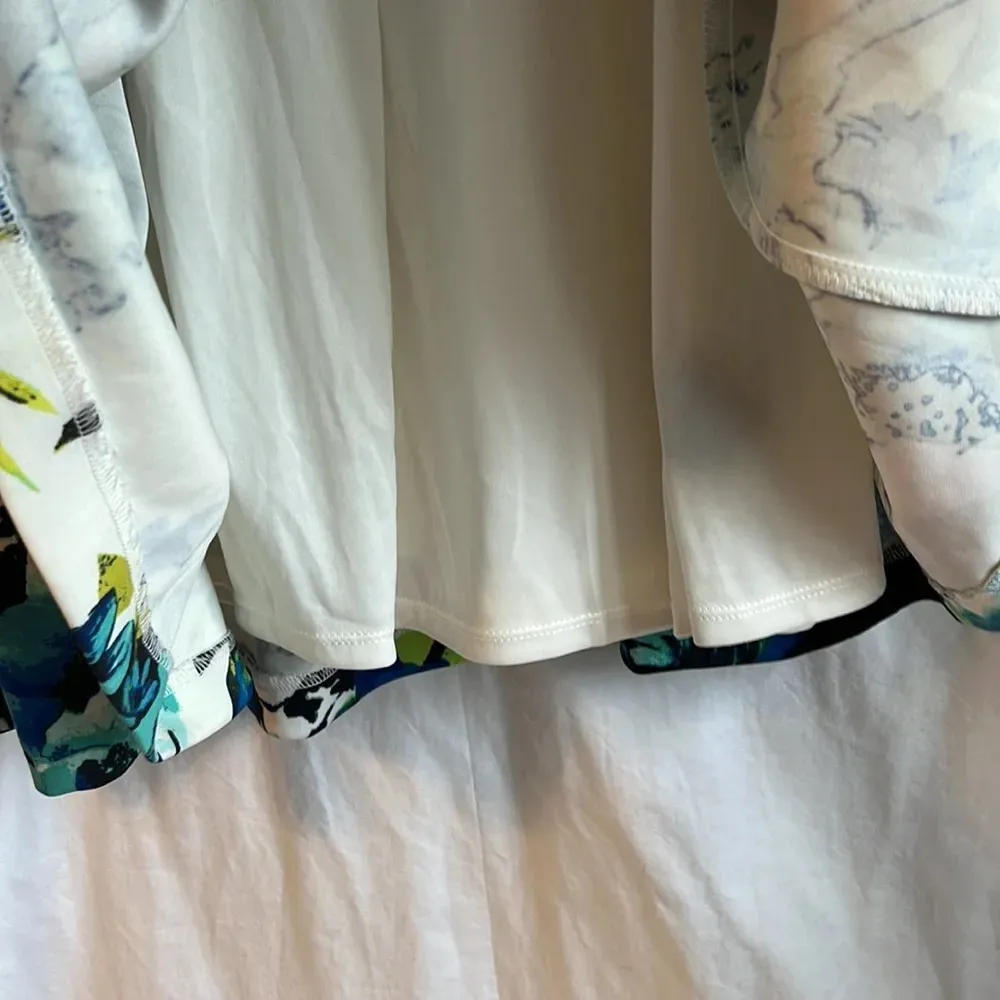 Chetta B Belted V neck Short Sleeve Flowy Floral Casual Cocktail Party Dress - Image 5