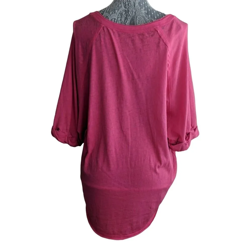 Free People Moonlight Tee Shirt Boatneck Slouchy Cotton M NWOT - Image 3