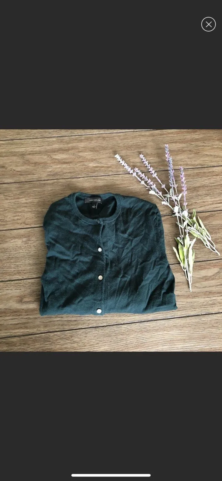 Ann Taylor small green cardigan - Image 5