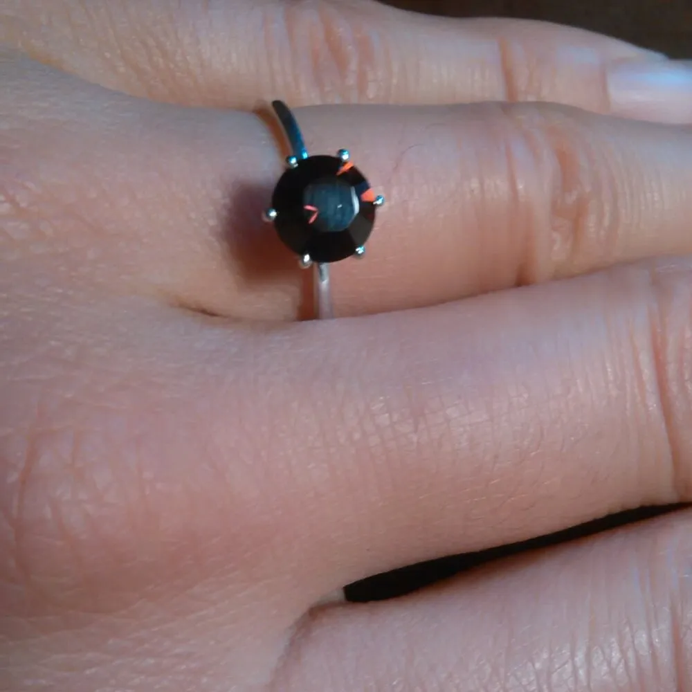 Swarovski Crystal Sterling Silver Ring (Size 8) - Image 8