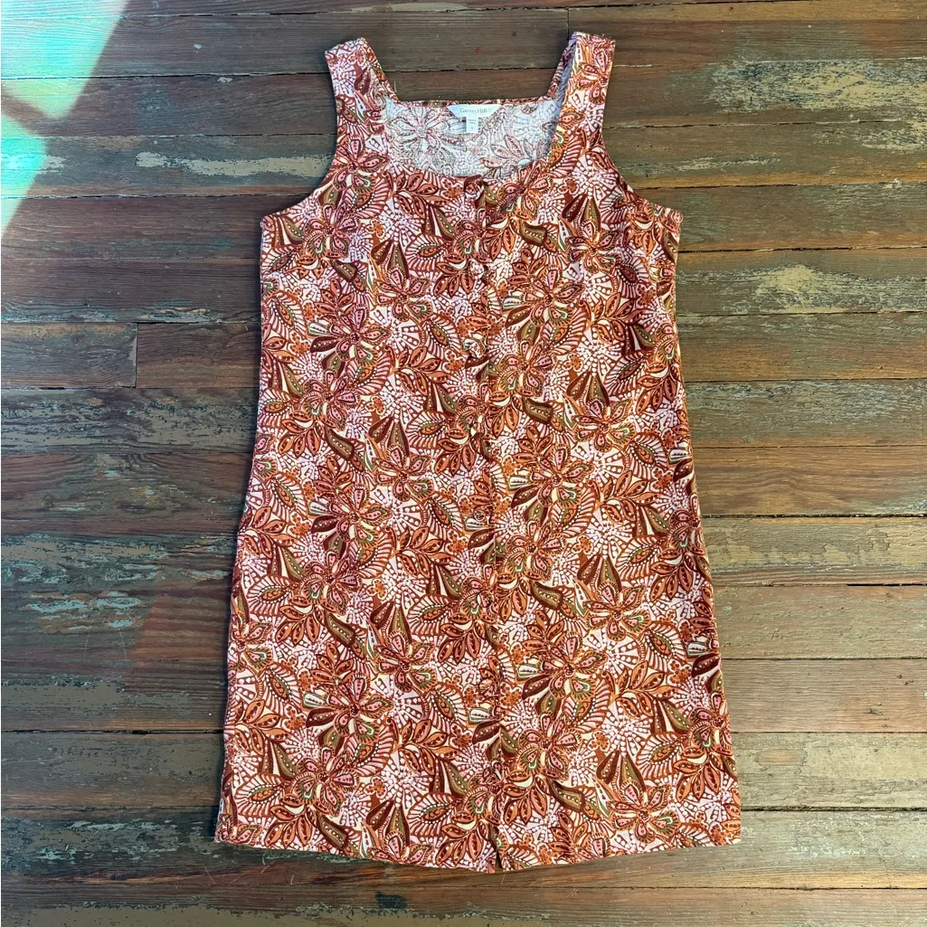 Garnet Hill 100% Linen Vale Square Neck Button Front Tank Dress ~ Size 6 💚🍄 - Image 7