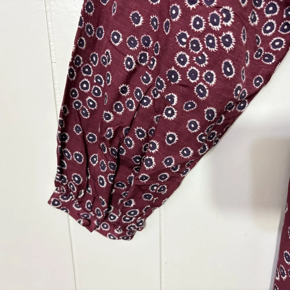 Outerknown Stardust Long Sleeve Midi Dress Floral Size S Boho Feminine Elegance - Image 9