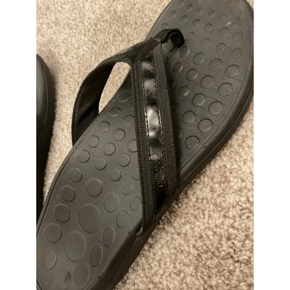 Vionic Orthaheel Tide Thong Orthotic Black FlipFlop Sandal, sz 8.5 - Image 4