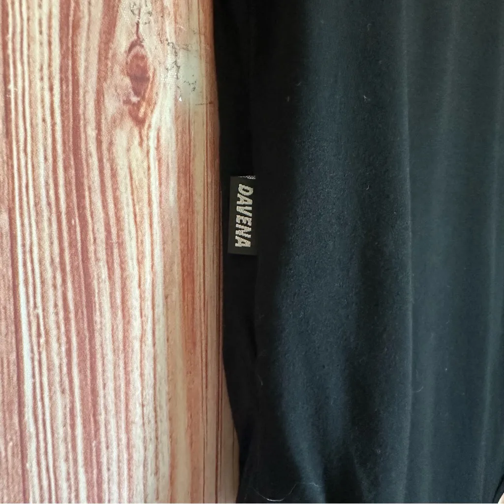 Amazon Davena Black Short Ruffle Sleeves Crew Neck Bodysuit - Image 9