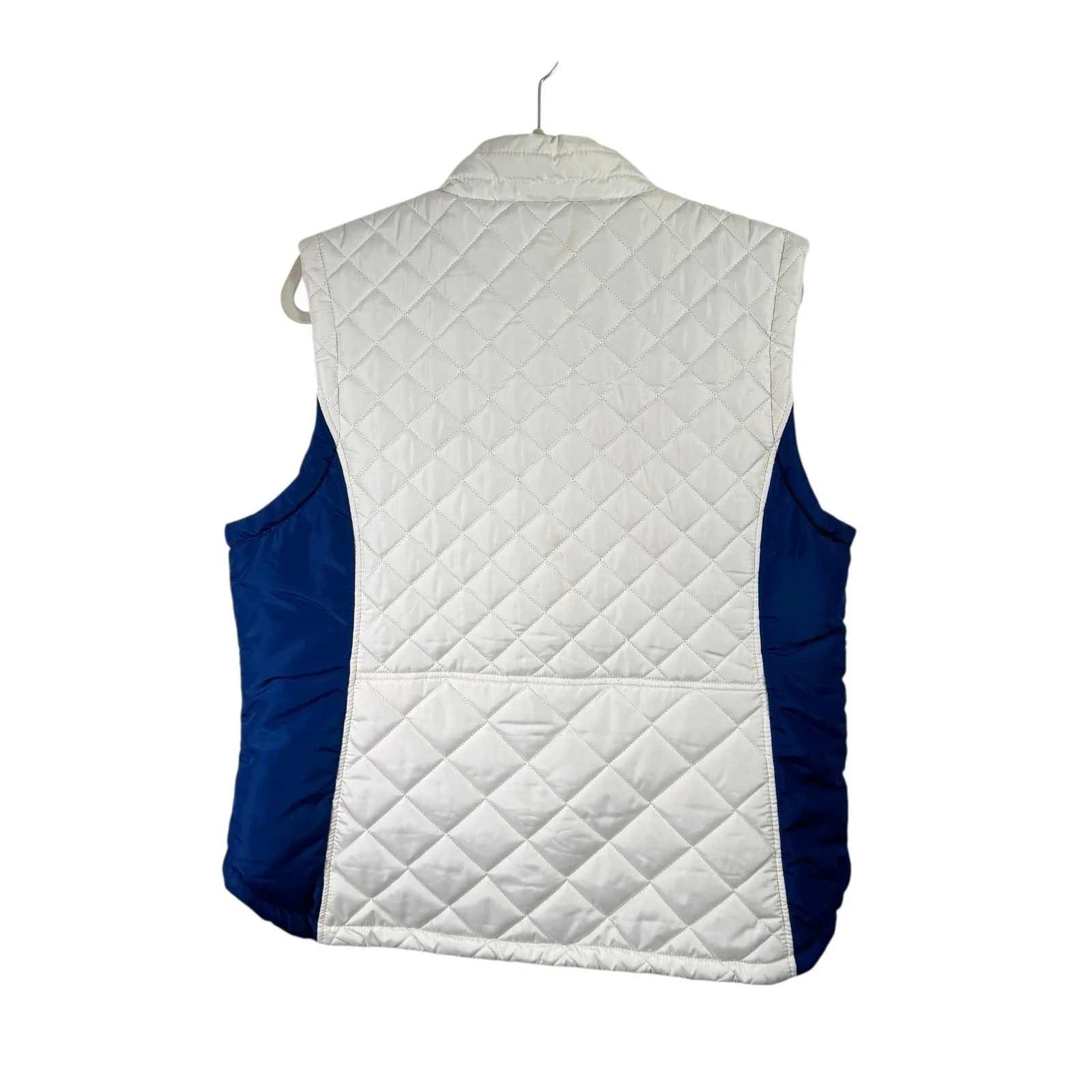 NFL Team Apparel New York Giants Quilted Vest White Full Zip Womens Size XXL - Image 7