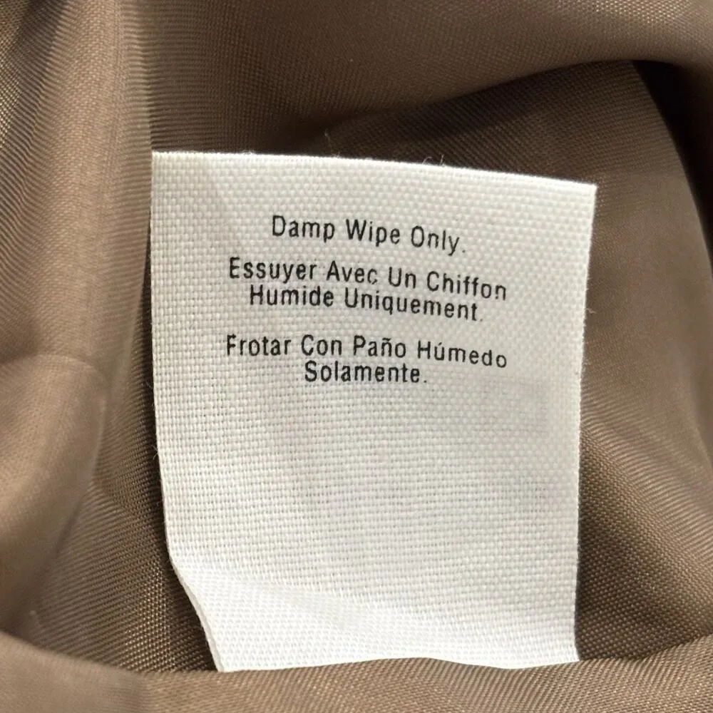 Vintage DKNY Size 12 Brown Genuine Suede Leather Trouser Pants 90s Y2K - Image 5