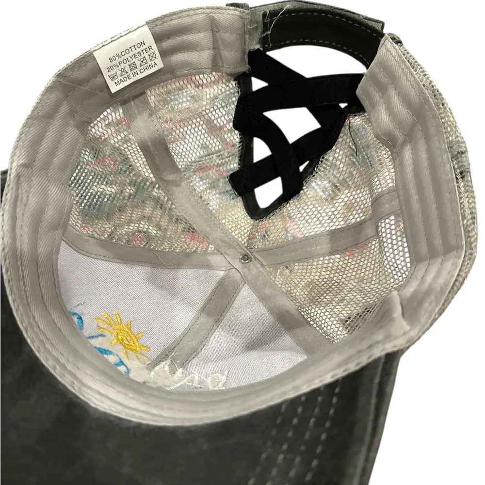 HAT DAY DRINKING Embroidered Sun Graphic Velcro Baseball Cap - Image 6