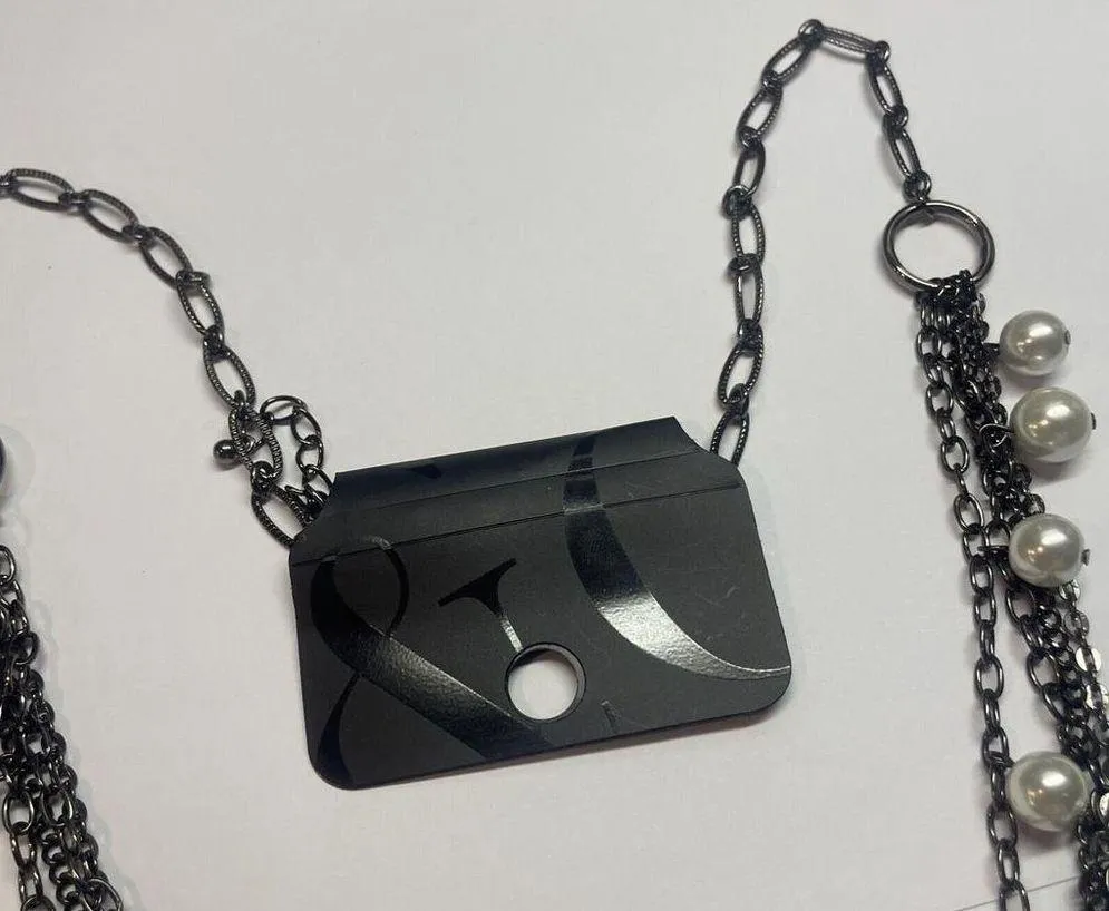 NWT Statement Costume Beaded Necklace Black / White Bead New York & Company - Image 9