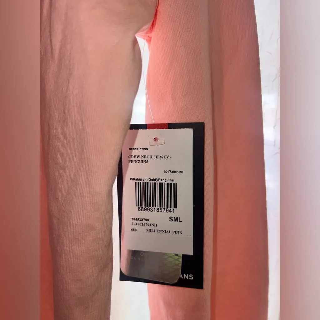 Women's Pittsburgh Penguins Fanatics Pink Spirit Jersey Long Slv Pink shirt NWT - Image 3