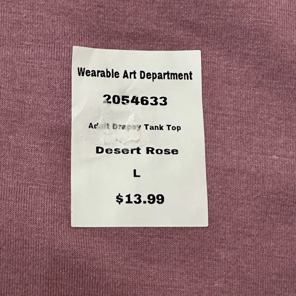 Plan + Purpose Drapay Tank Top in Desert Rose Pink Size L - Image 3