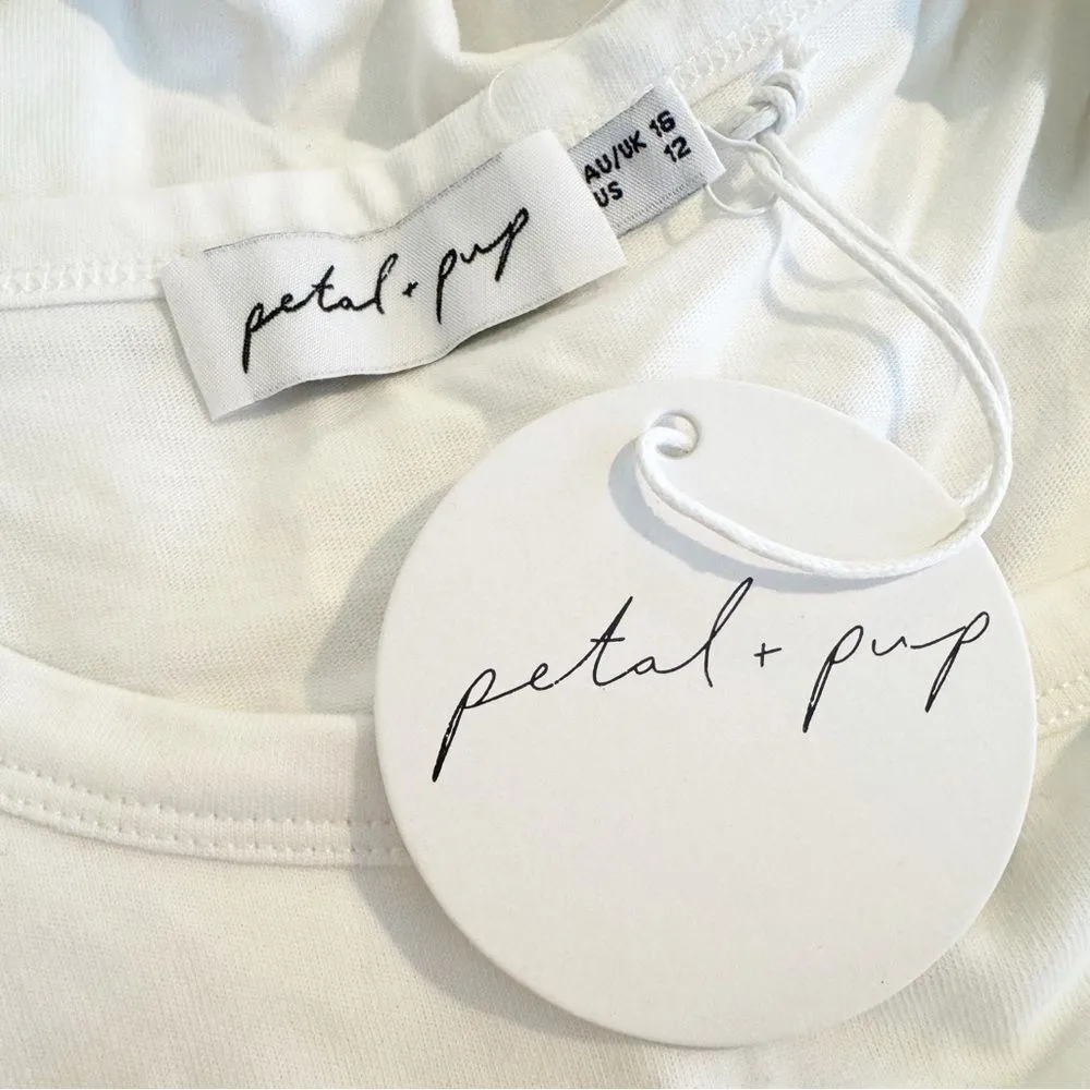 NWT Petal & Pup Omri Crop Top Shoulder Pads in White Size 12 - Image 9