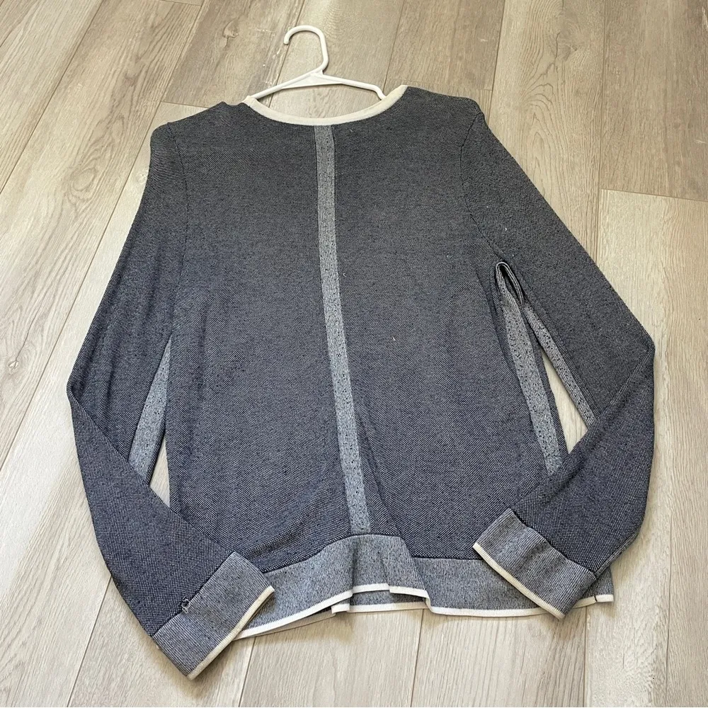 Rag & Bone Sweater letter r womens Heather Blue (medium) classic minimalist chic - Image 5