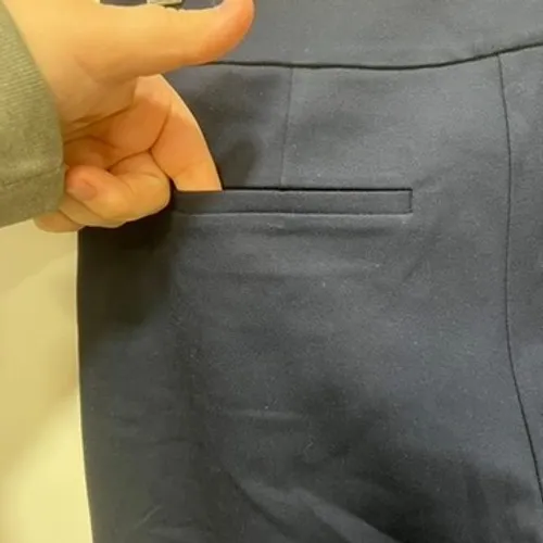 J Mclaughlin Womens Pants 2 Navy Blue Pull On Career Zip Skinny Nylon Stretch - Image 5