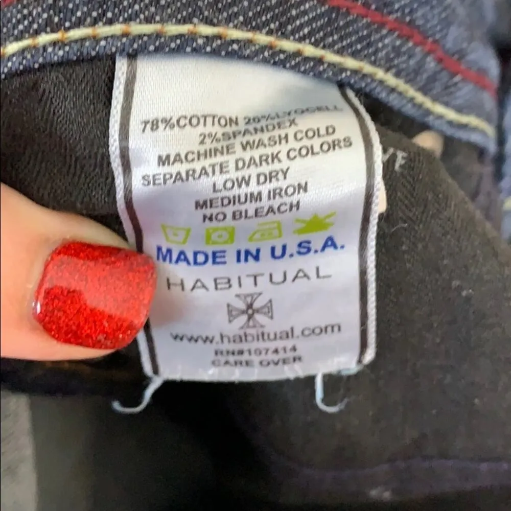 Habitual Boot Cut Dark Wash Jeans Size 26 - Image 3